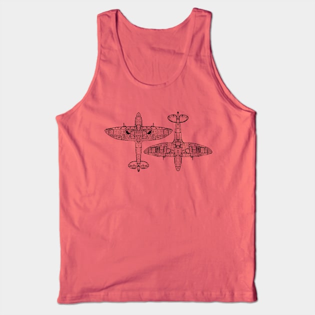 Submarine Spitfire MKXIV Tank Top by OneCuriousChip